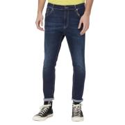 Slim-Fit Lavtaljede Jeans med 5 Lommer