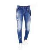 Jeans med falmede pletter - 1035