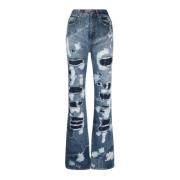 Vintage Jeans med Brede Ben