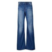 Flare Jeans i Faded Blue Denim