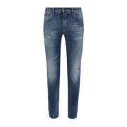 Premium Blå Bomuld Denim Jeans