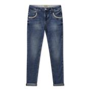 Klassiske Cropped Jeans med Stilfulde Detaljer