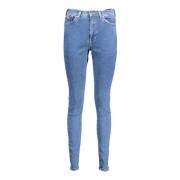 Blå Skinny High Waist Jeans