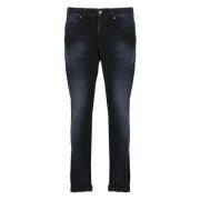 Blå Skinny Fit Bomuld Jeans