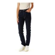 Højtaljede Tapered Fit Jeans