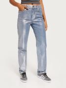 Only - Straight jeans - Medium Blue Denim Silver Coating - Onljaci Mw Str Silver Coated Jns Dn - Jeans